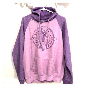 Woman’s purple Six Flags Hoodie